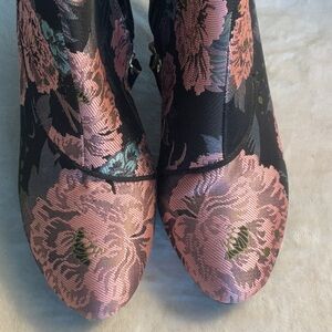 Floral Embroidered Ankle Boots